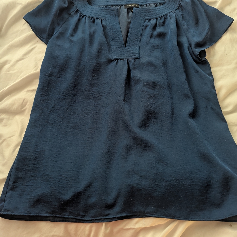 Talbots Midnight Blue Blouse